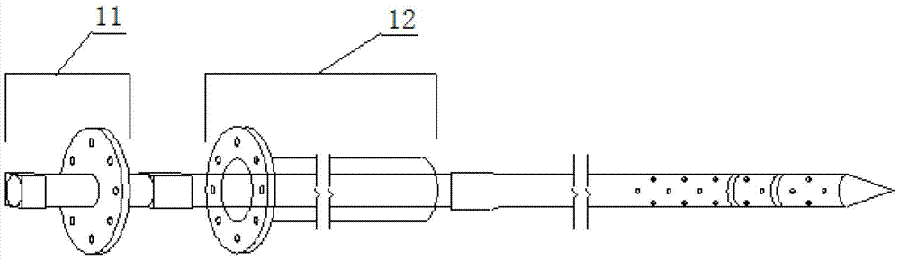 A kind of forward type localized double-liquid grouting device and construction method