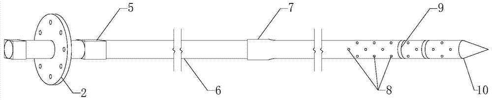 A kind of forward type localized double-liquid grouting device and construction method