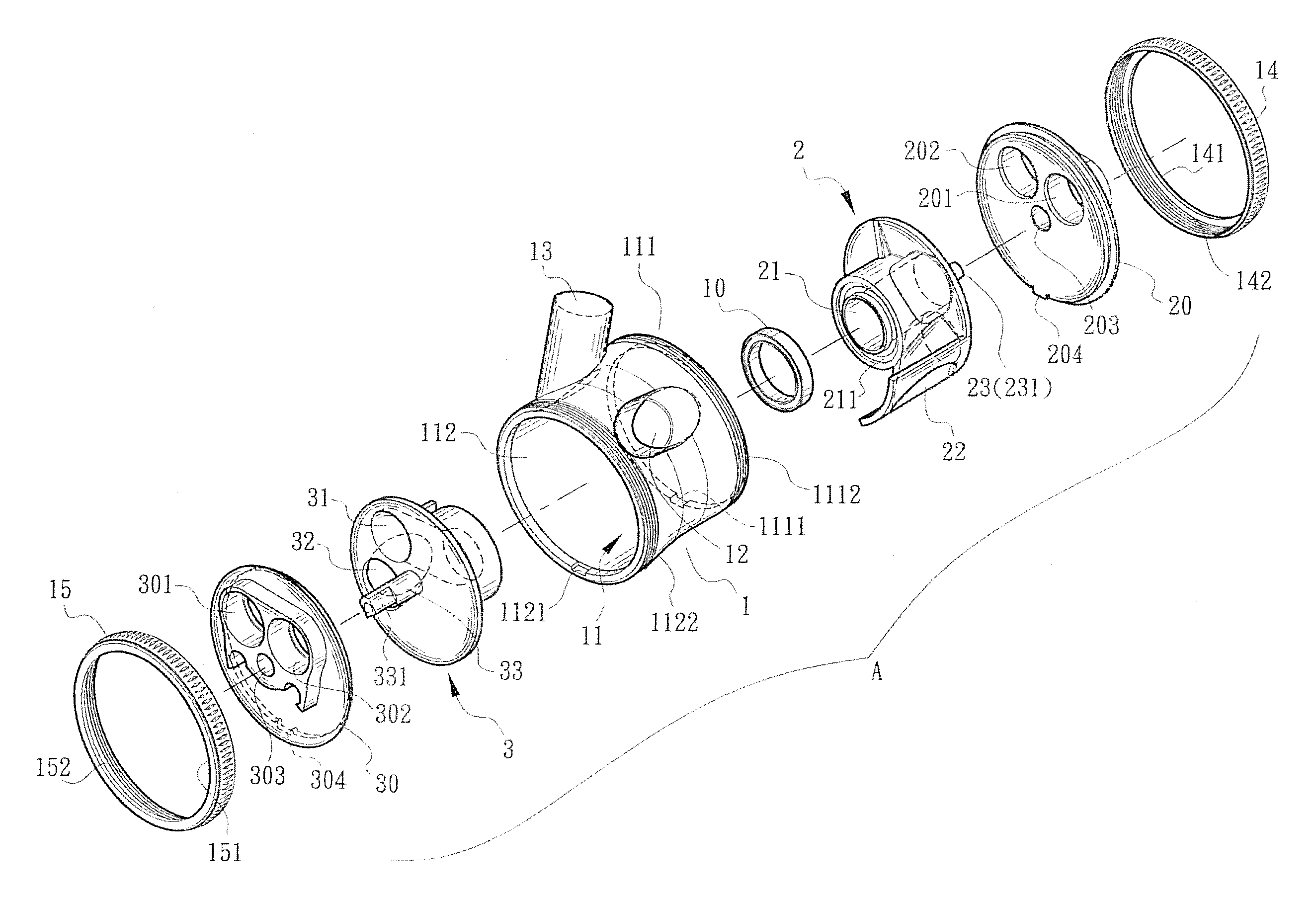 Dual rotor axial-flow rotor valve structure
