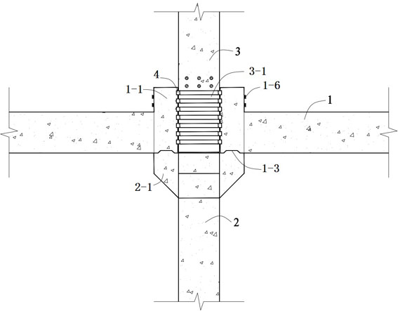 Novel prefabricated frame structure beam column dry type connecting joint