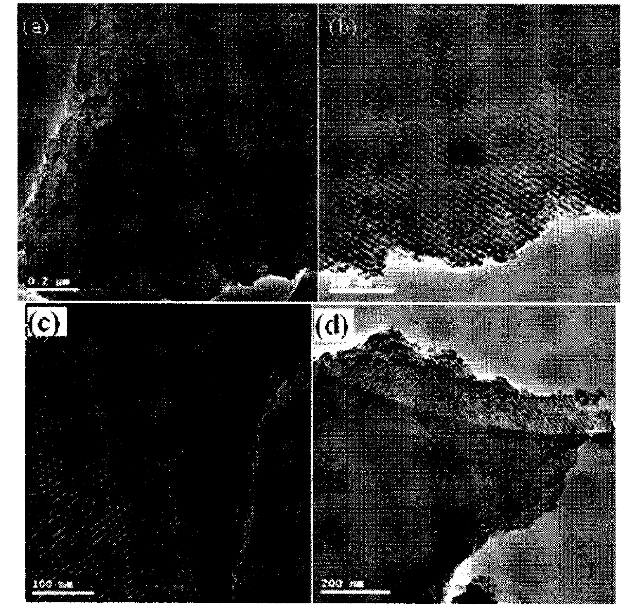 High-thermostability ordered mesoporous carbon material and preparation method thereof