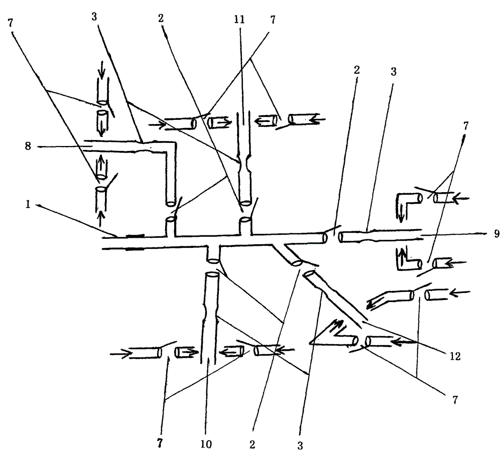 Jetting system on tailpipe nozzle of jet airplane