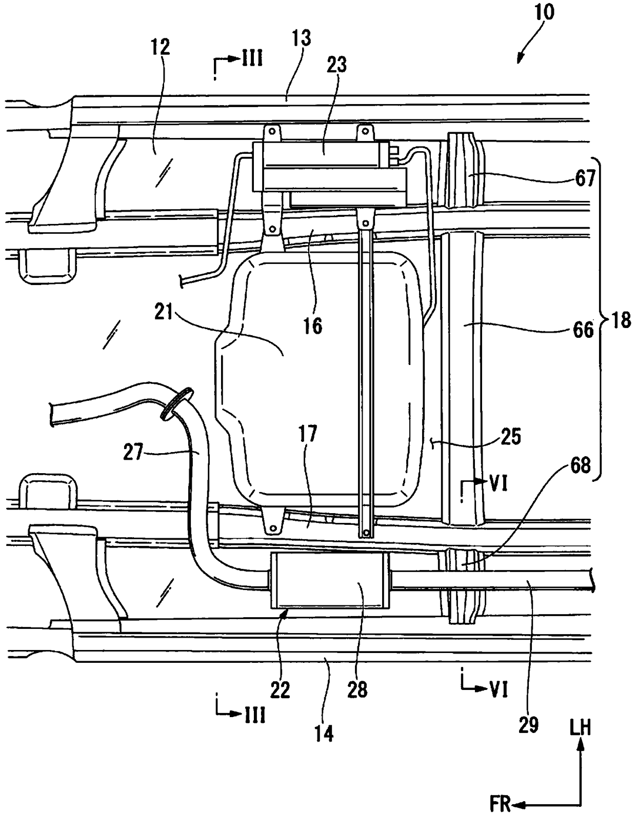 Structure for lower portion of vehicle body