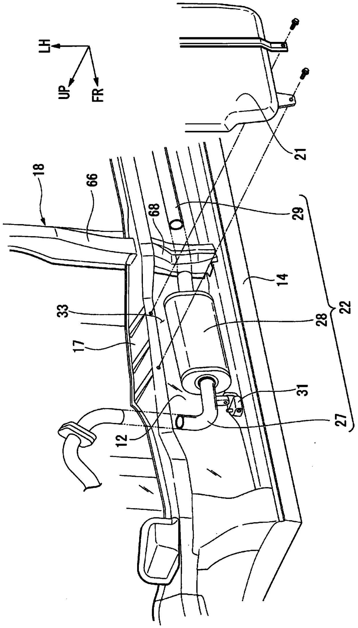 Structure for lower portion of vehicle body