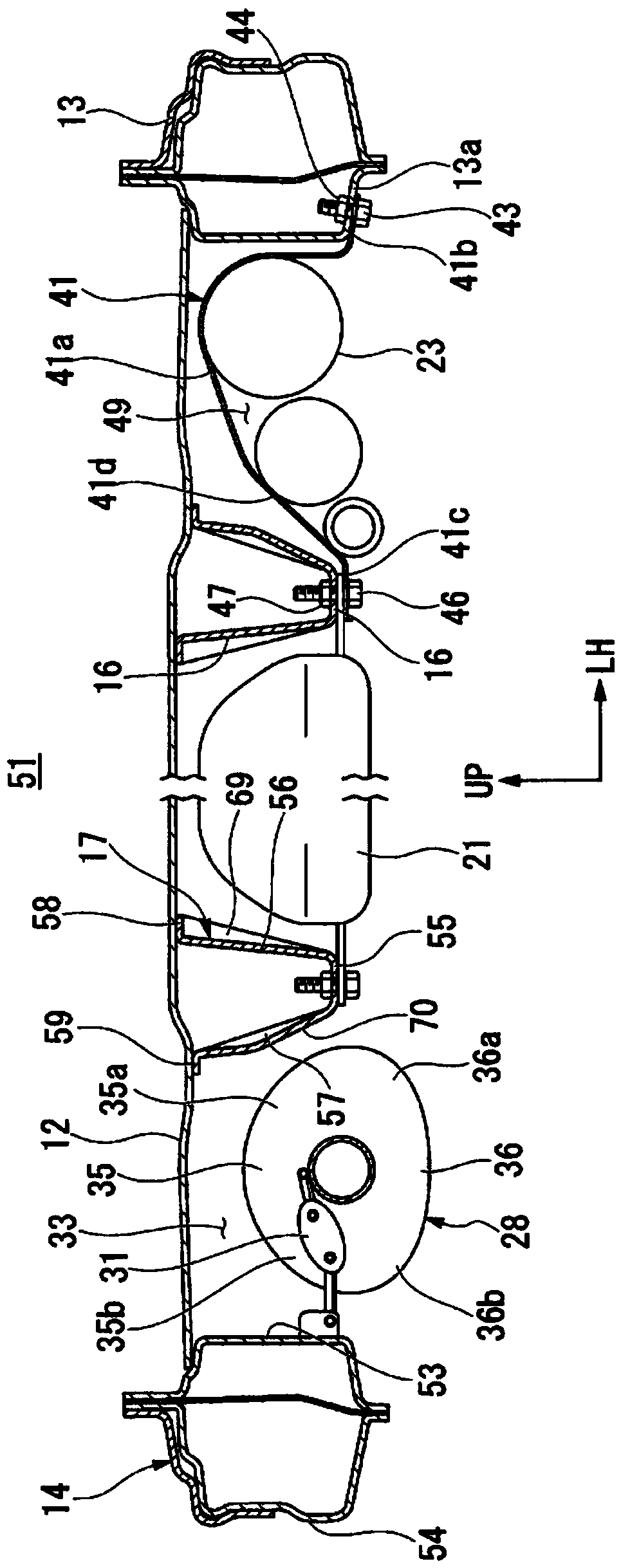 Structure for lower portion of vehicle body