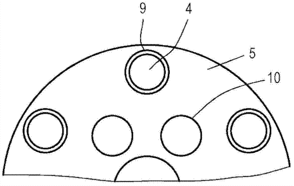 Axial supporting device