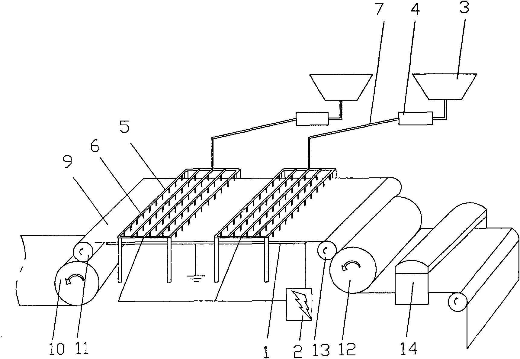 Array multi-nozzle electrospinning device