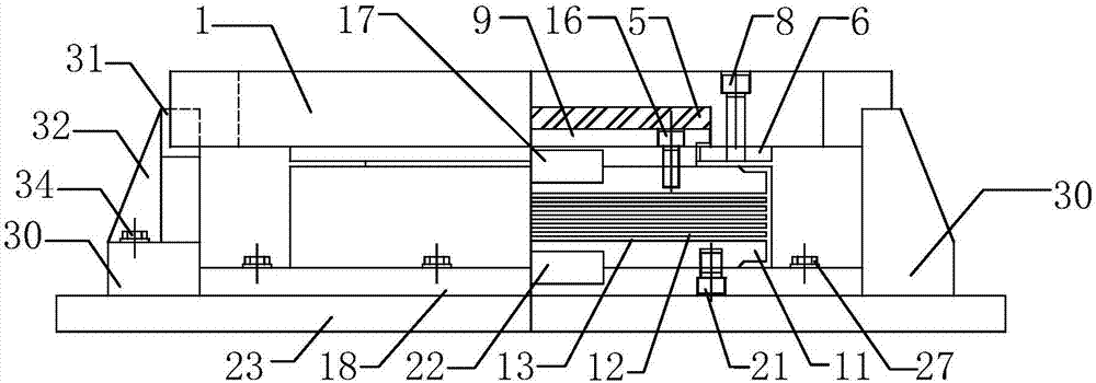 Function separation-type combination seismic isolation bearing containing steel block structure and construction method thereof