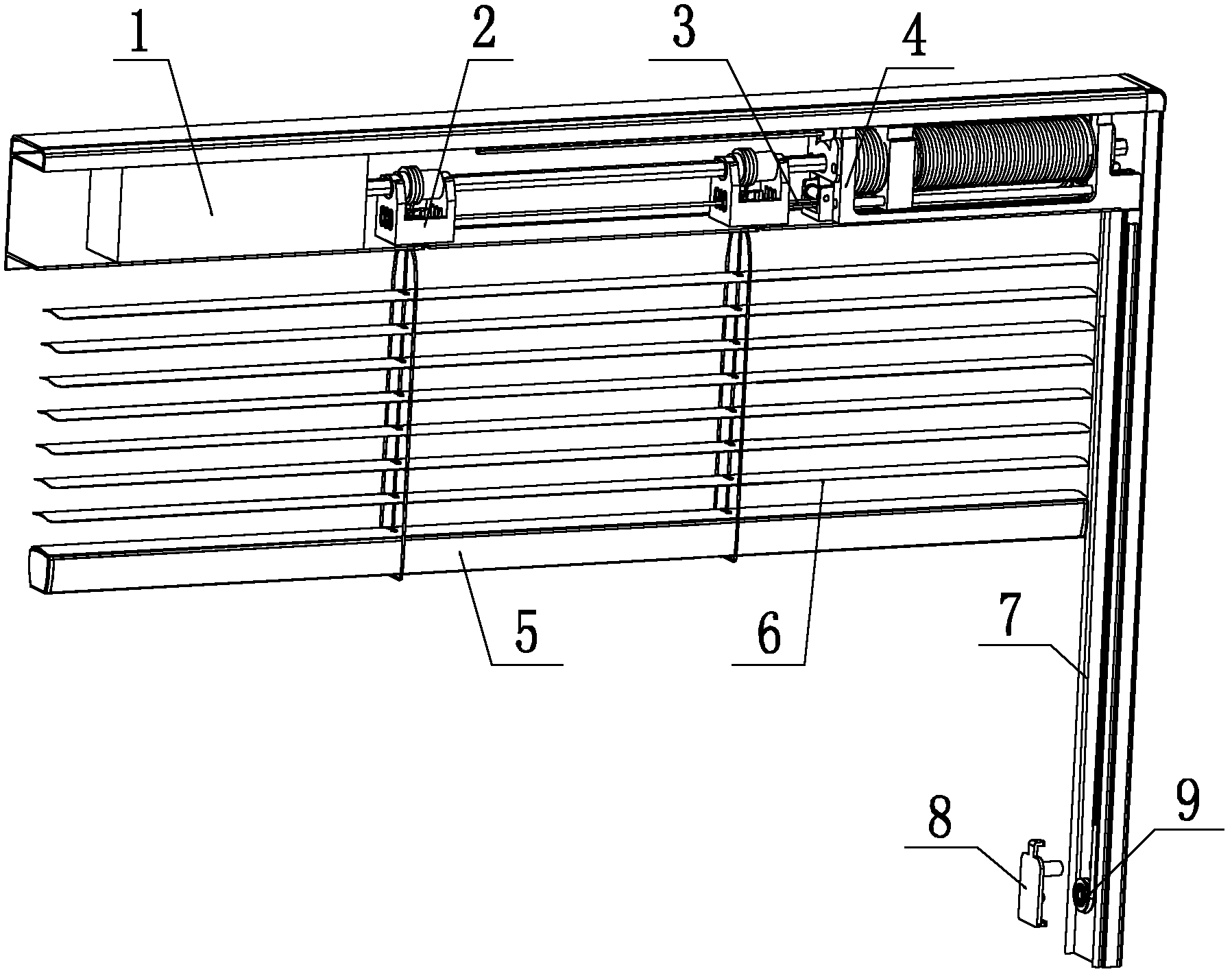 Winding method and winding device for venetian blinds or honeycomb blinds