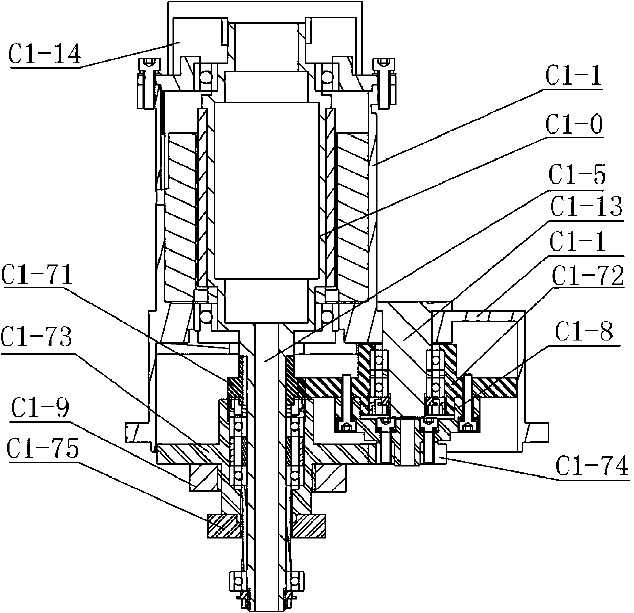 End effector capable of achieving space manipulator self crawling and load operation