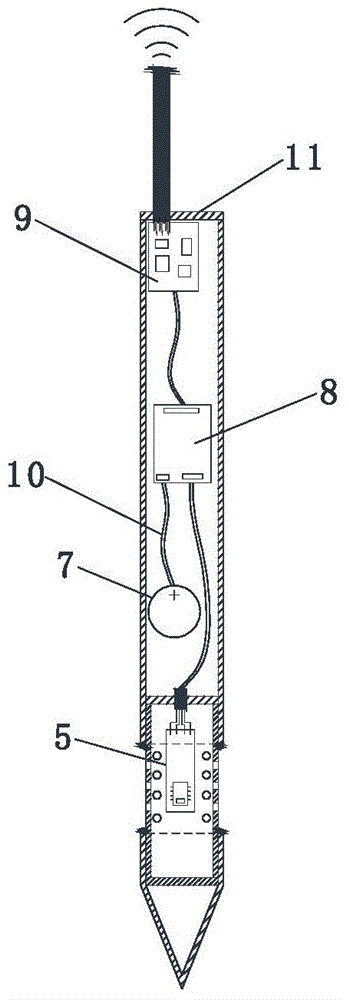 Temperature/humidity sensor-based in-situ wireless soil suction value measurement system