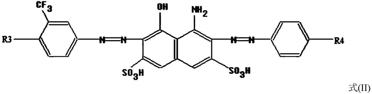 Mixed black reactive dye applicable to rayon printing