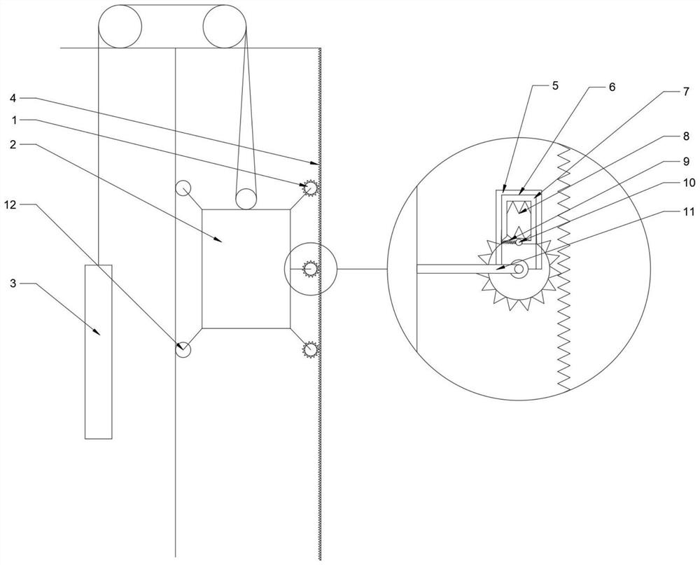 Elevator anti-falling centrifugal ball device