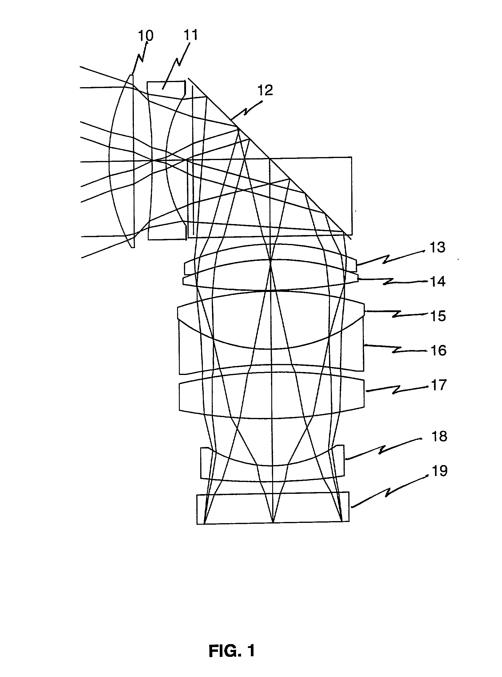 Folded image intensifier objective lens