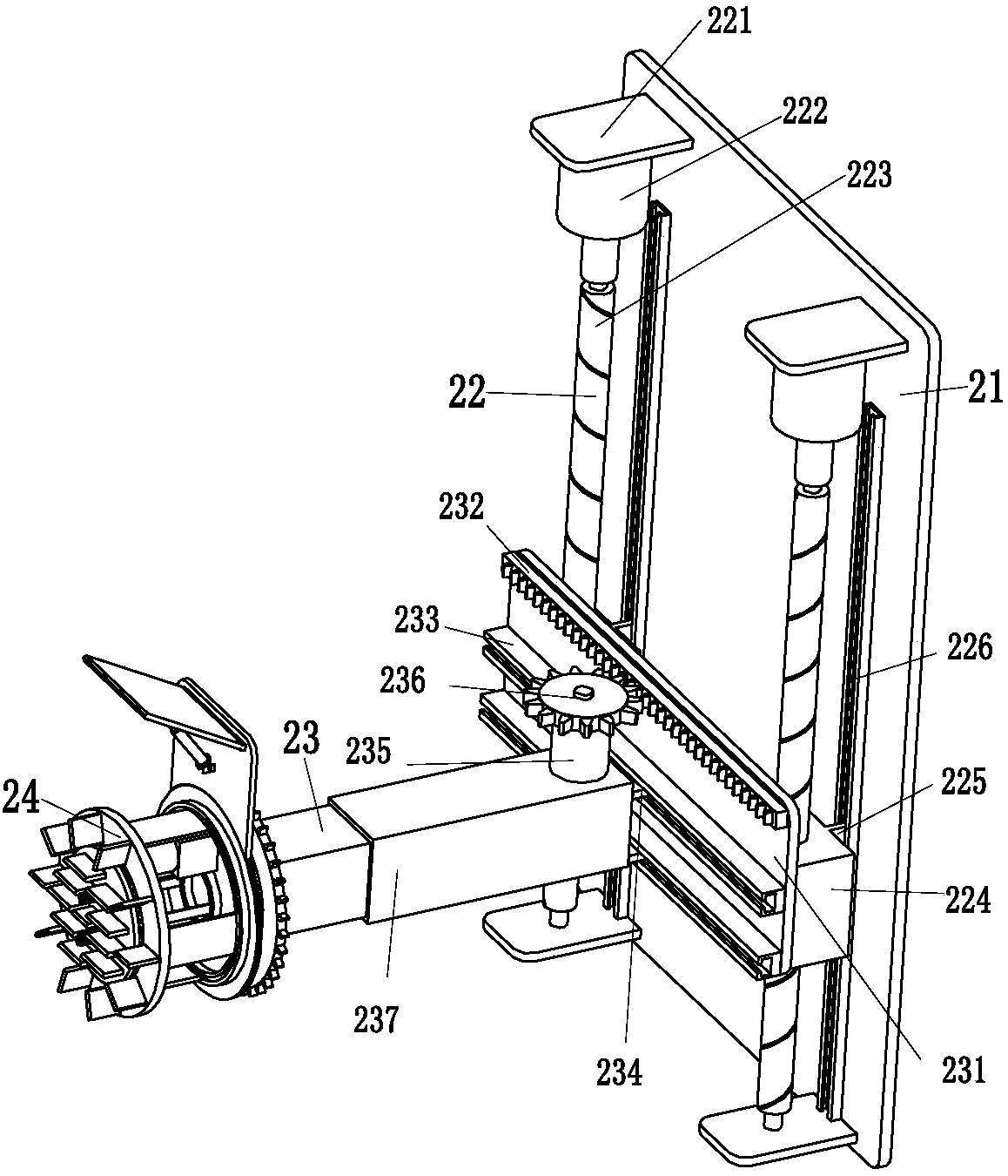 Automatic mounting equipment for fiber cement outer wall hanging board for building wall body