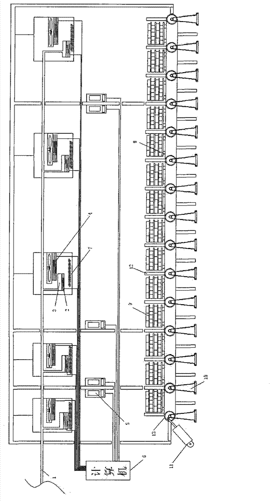 Novel intelligent automatic humidity and temperature kiln inside curing system and method for cement product