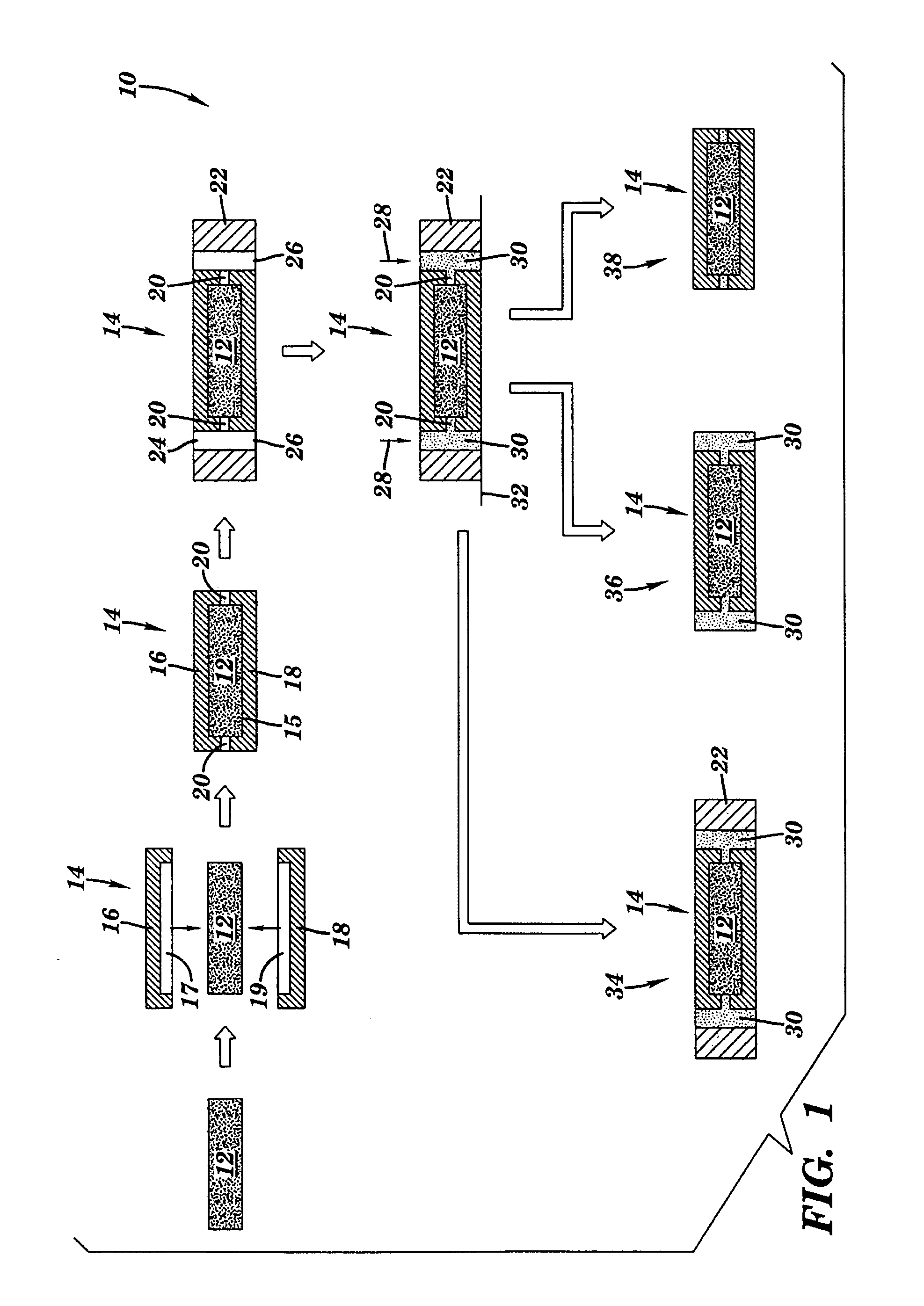 Method of encasing a magnet and an encased magnet