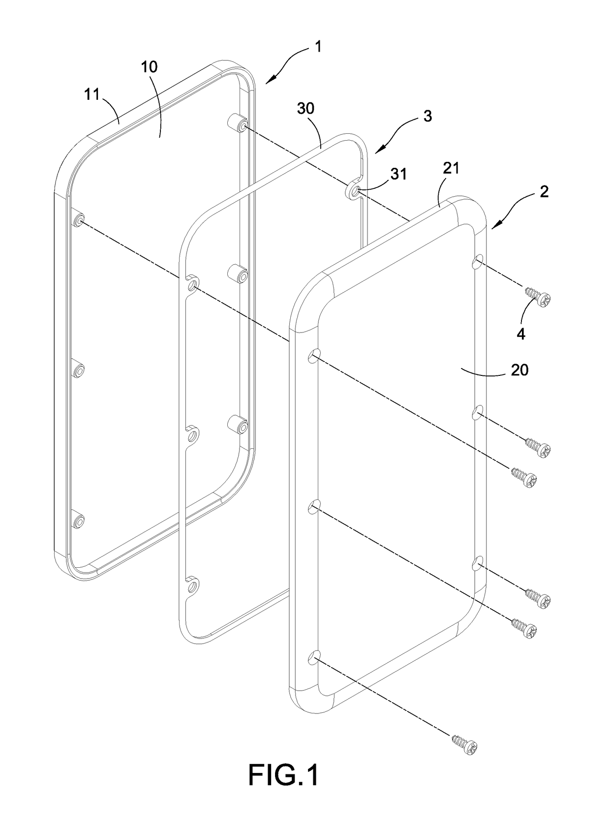 Waterproof structure for casing of electronic device
