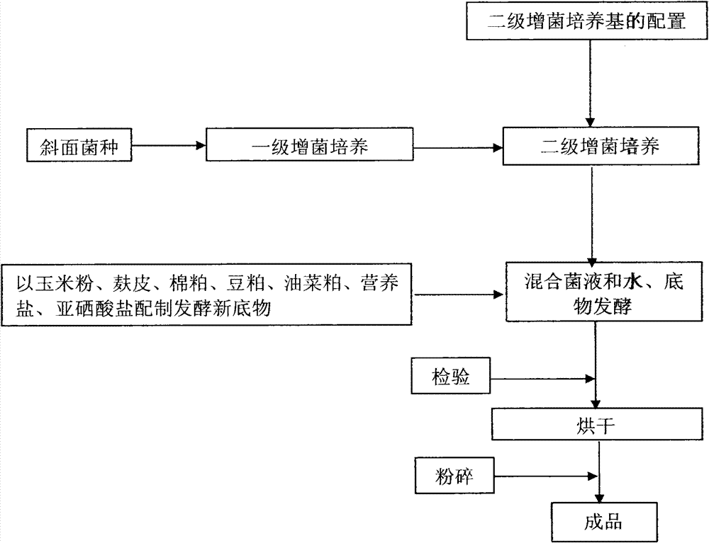 Selenium yeast for feeds and preparation method thereof