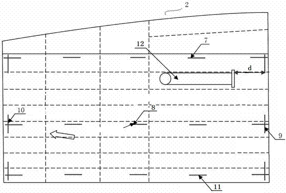 Design method for reference lines for mounting outfitting piping system in inverse segment of cabin surface