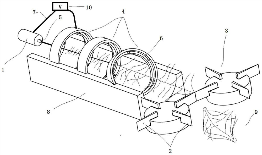 A device for preparing imitation down and its preparation method