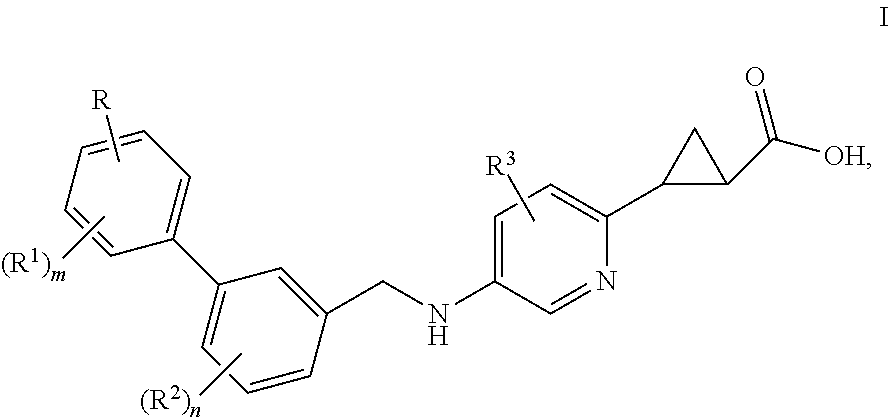 Benzylaminopyridylcyclopropanecarboxylic acids, pharmaceutical compositions and uses thereof