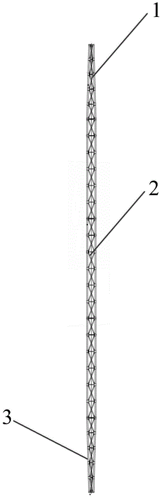Pole for assembling power transmission towers