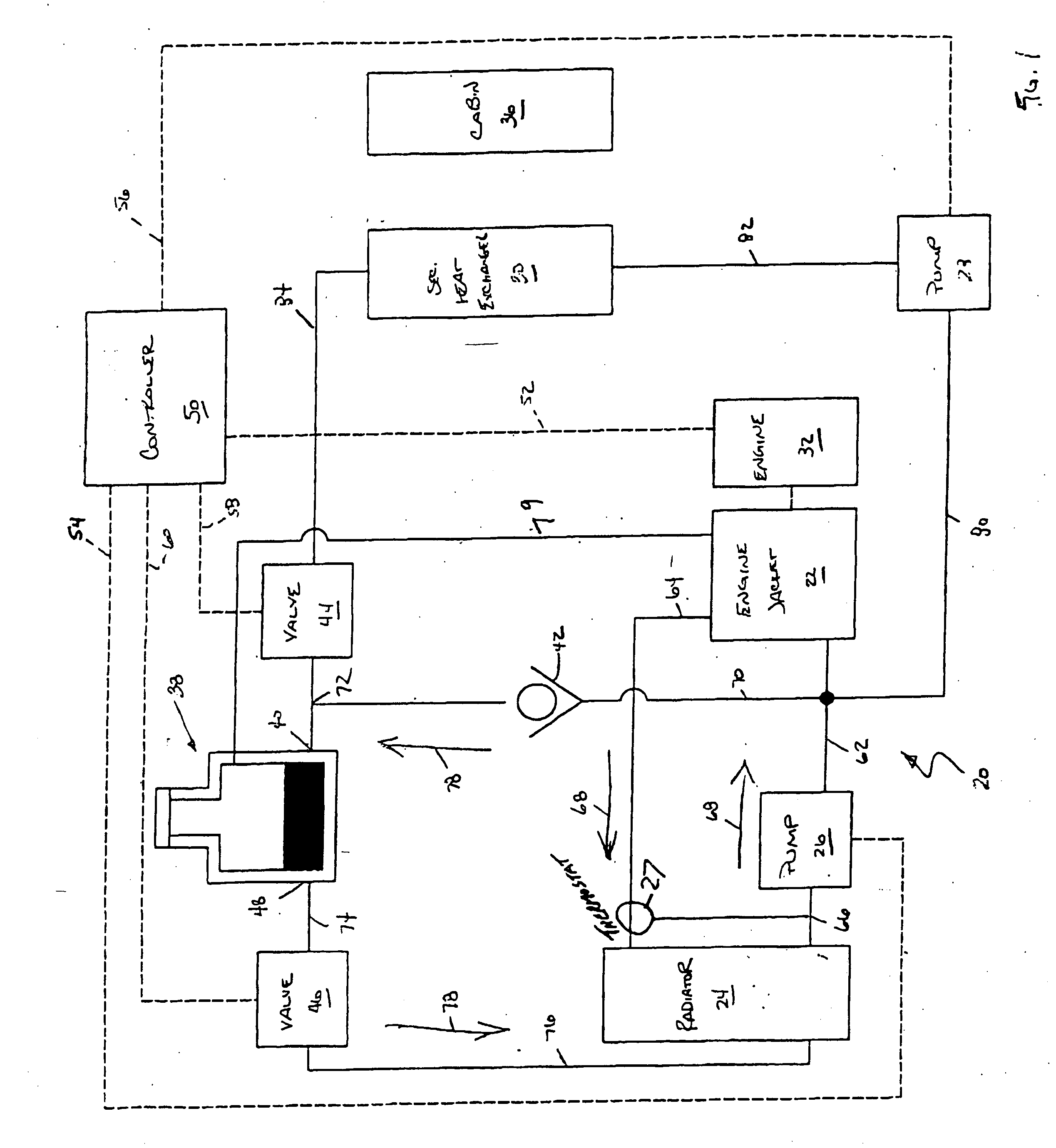 Coolant system with thermal energy storage and method of operating same