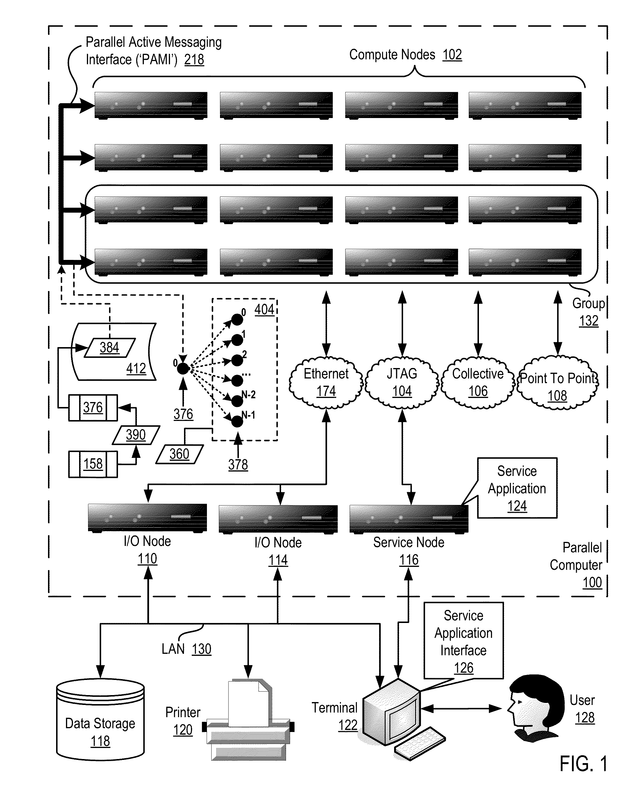 Endpoint-based parallel data processing with non-blocking collective instructions in a parallel active messaging interface of a parallel computer