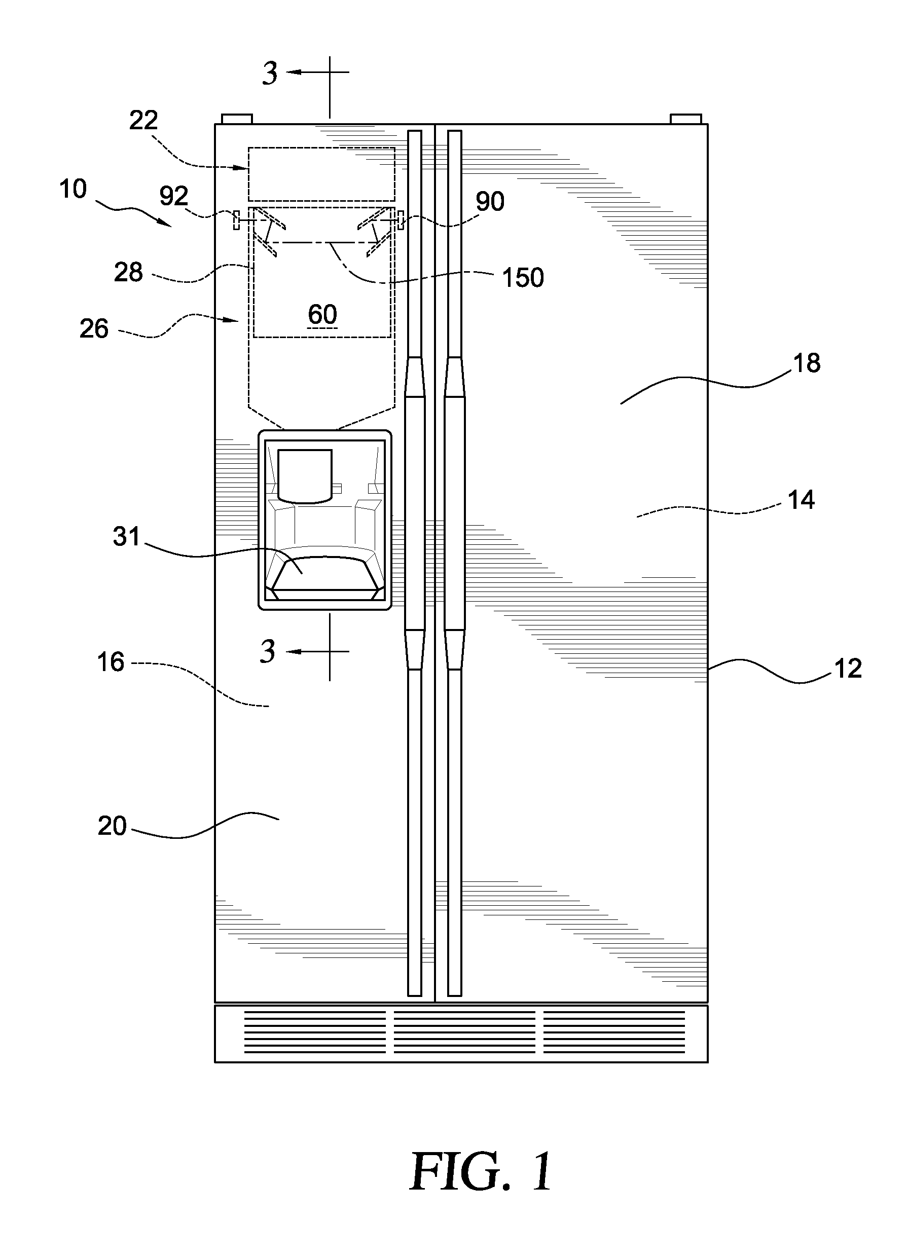 Variable ice storage assembly and method of use