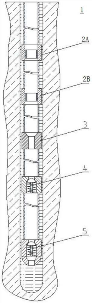 Well cementing string and cementing method