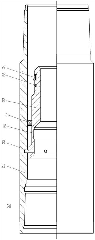 Well cementing string and cementing method