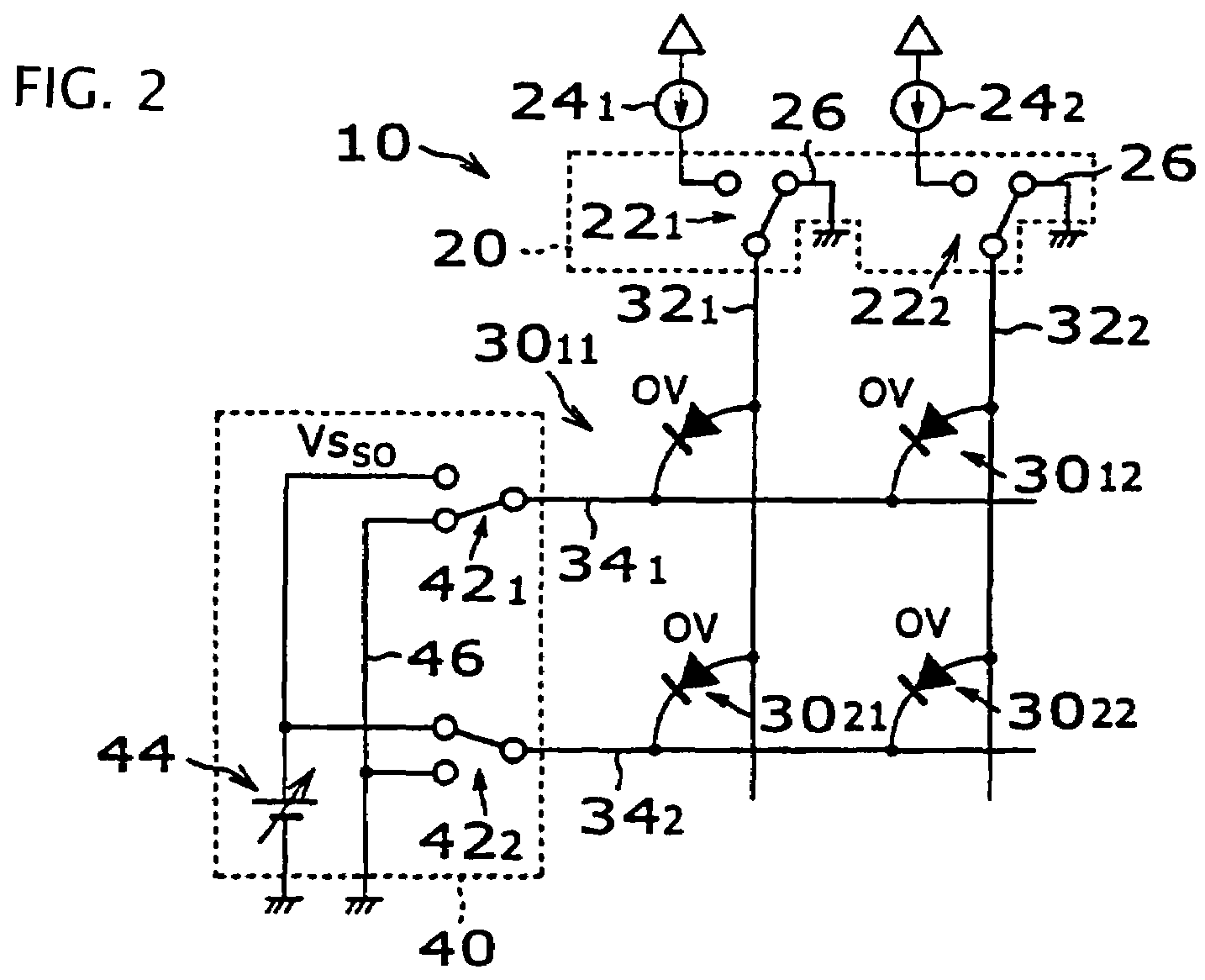 Organic EL display device and method of driving the device