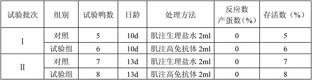 A duck Tembusu virus disease immunotherapy preparation and preparation method thereof