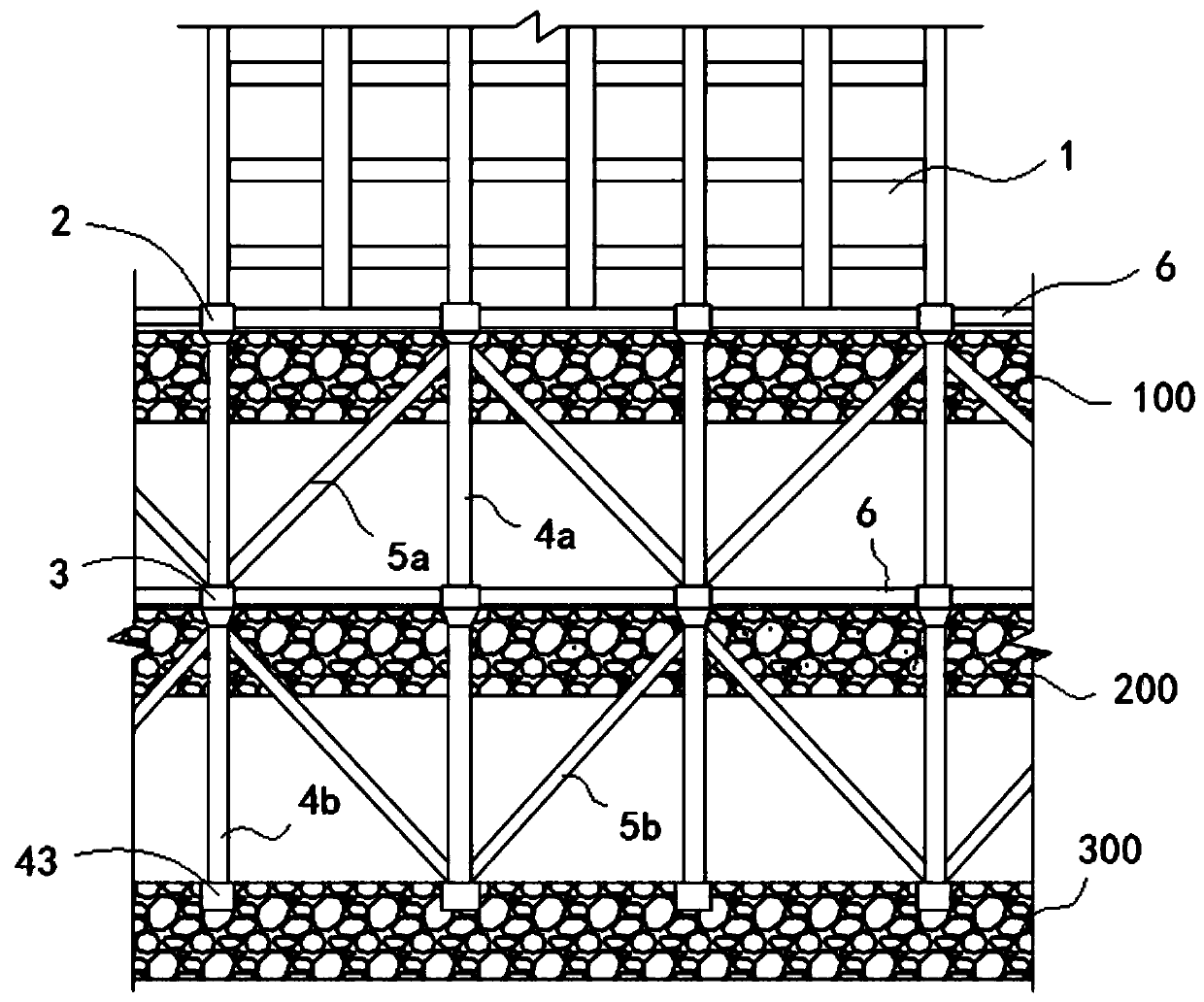 High-altitude cantilever high-supporting-formwork structure