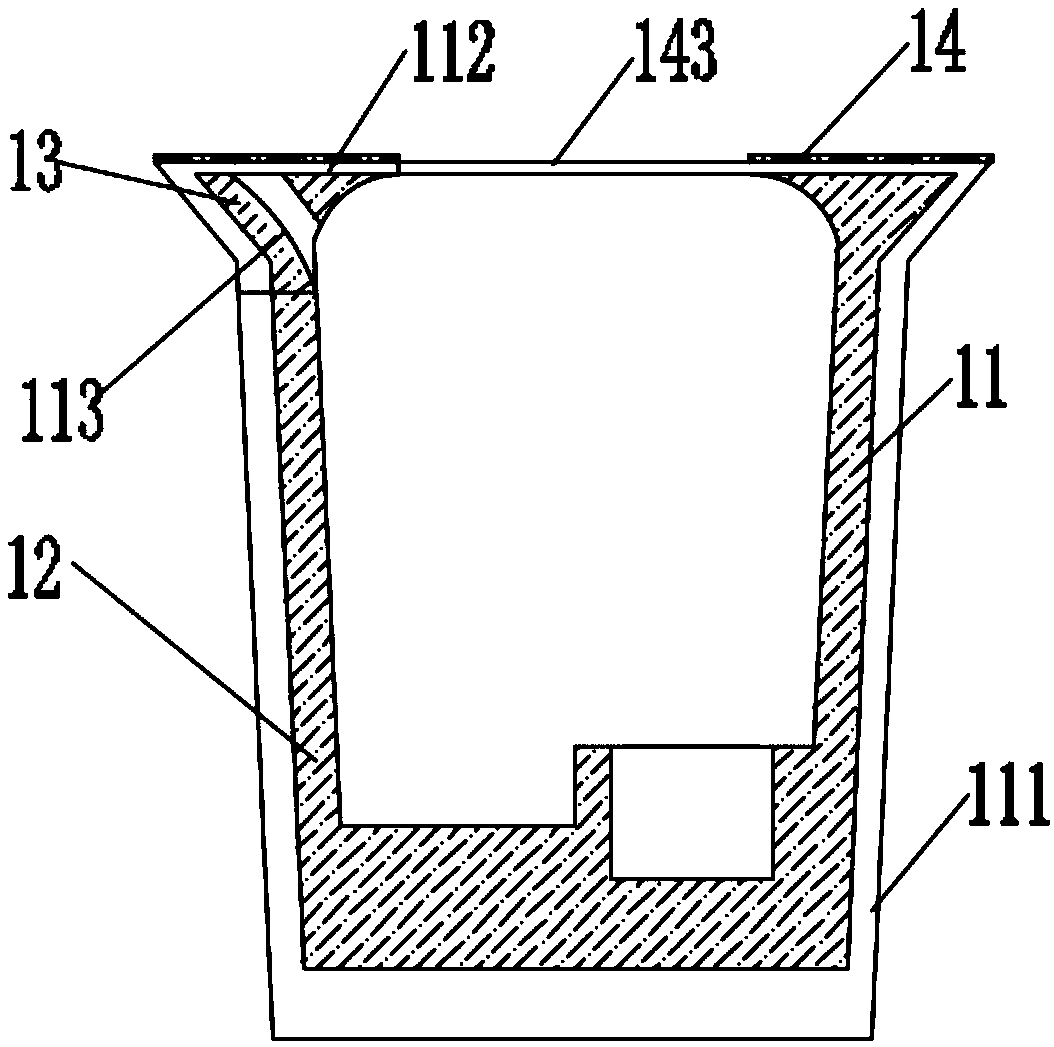Casting ladle and device for preparing nodular cast iron