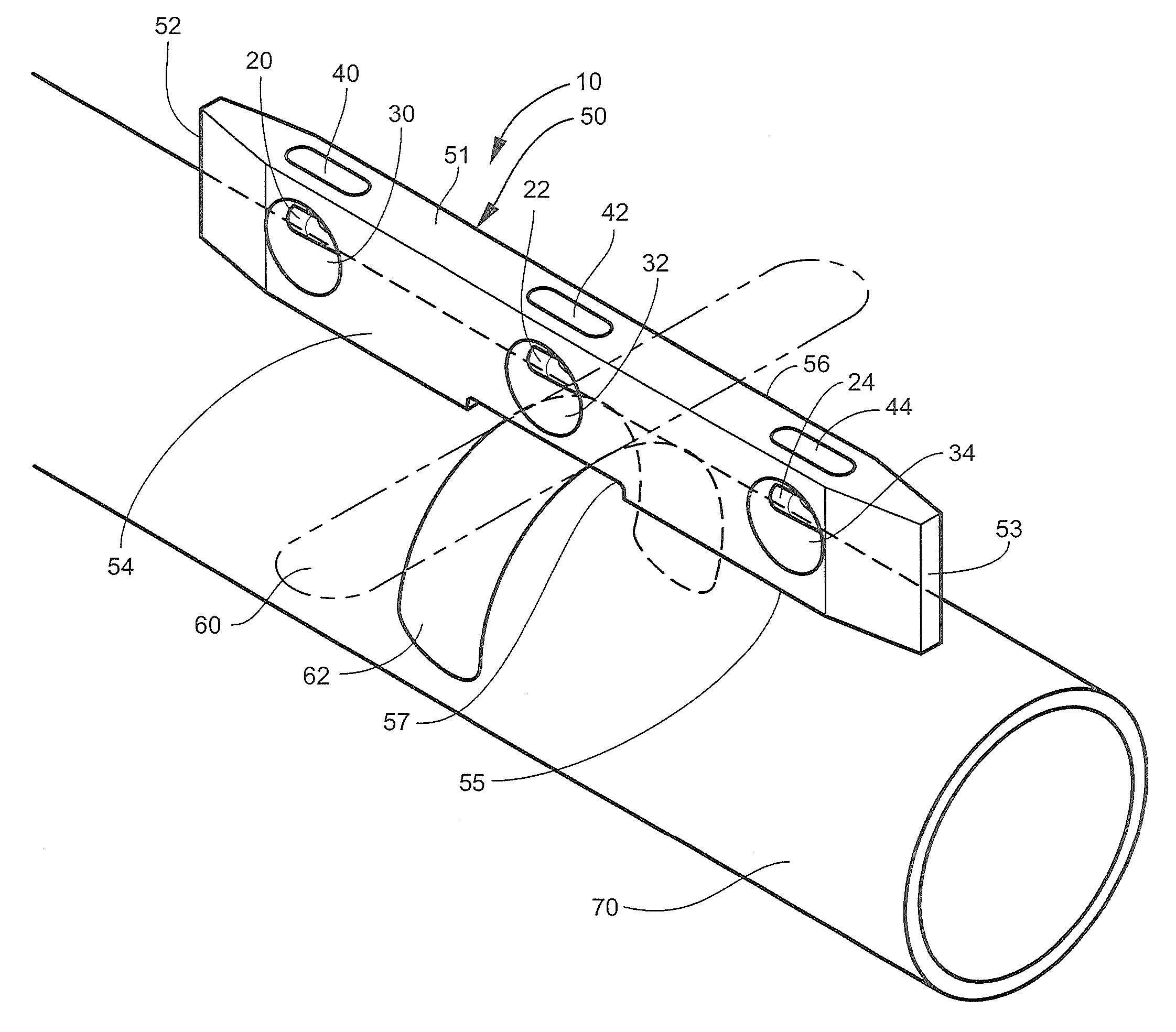 Device and method for measuring and adjusting the slope of a surface