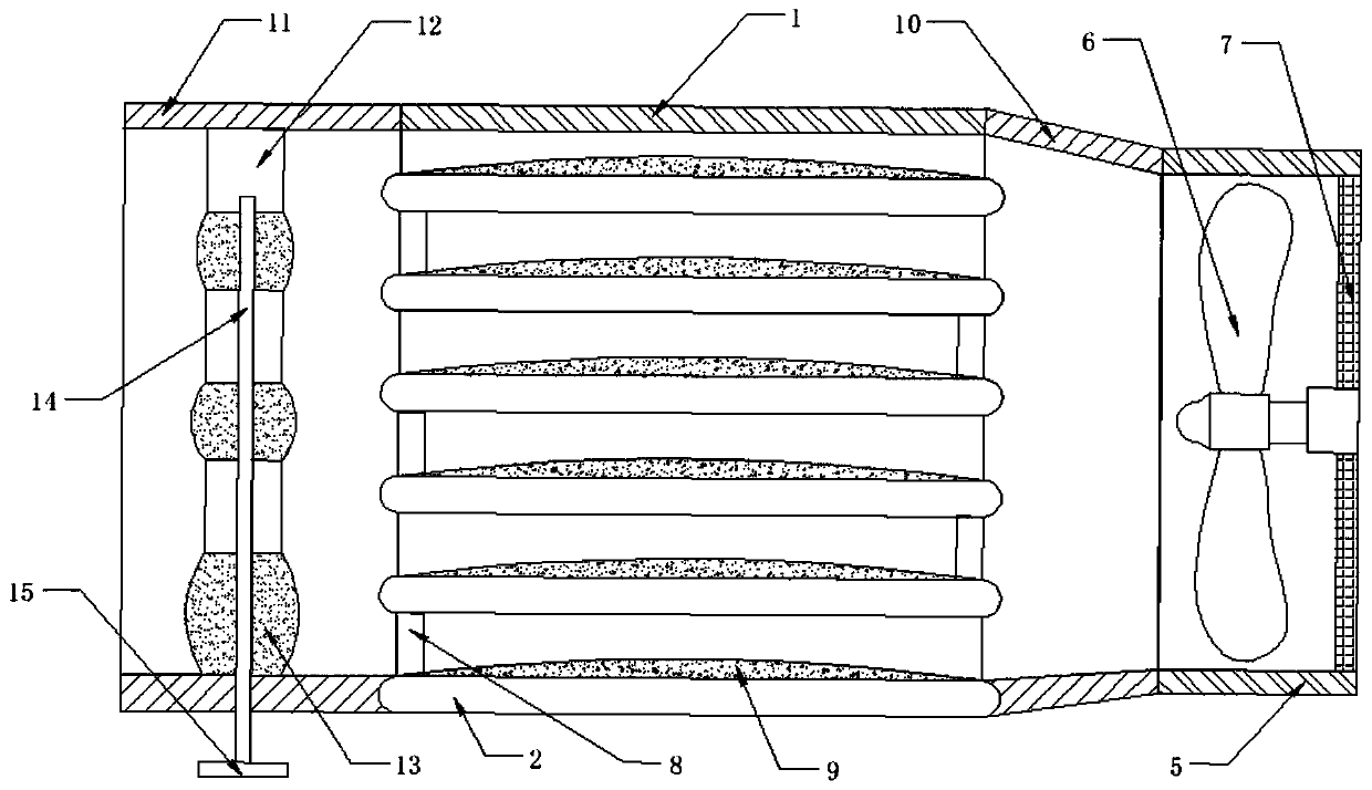 Energy-saving and efficient pipe belt type automobile radiator