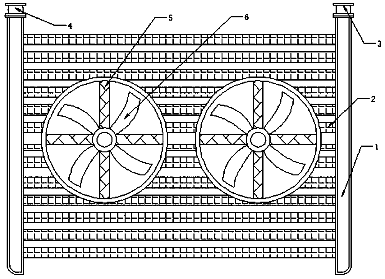 Energy-saving and efficient pipe belt type automobile radiator