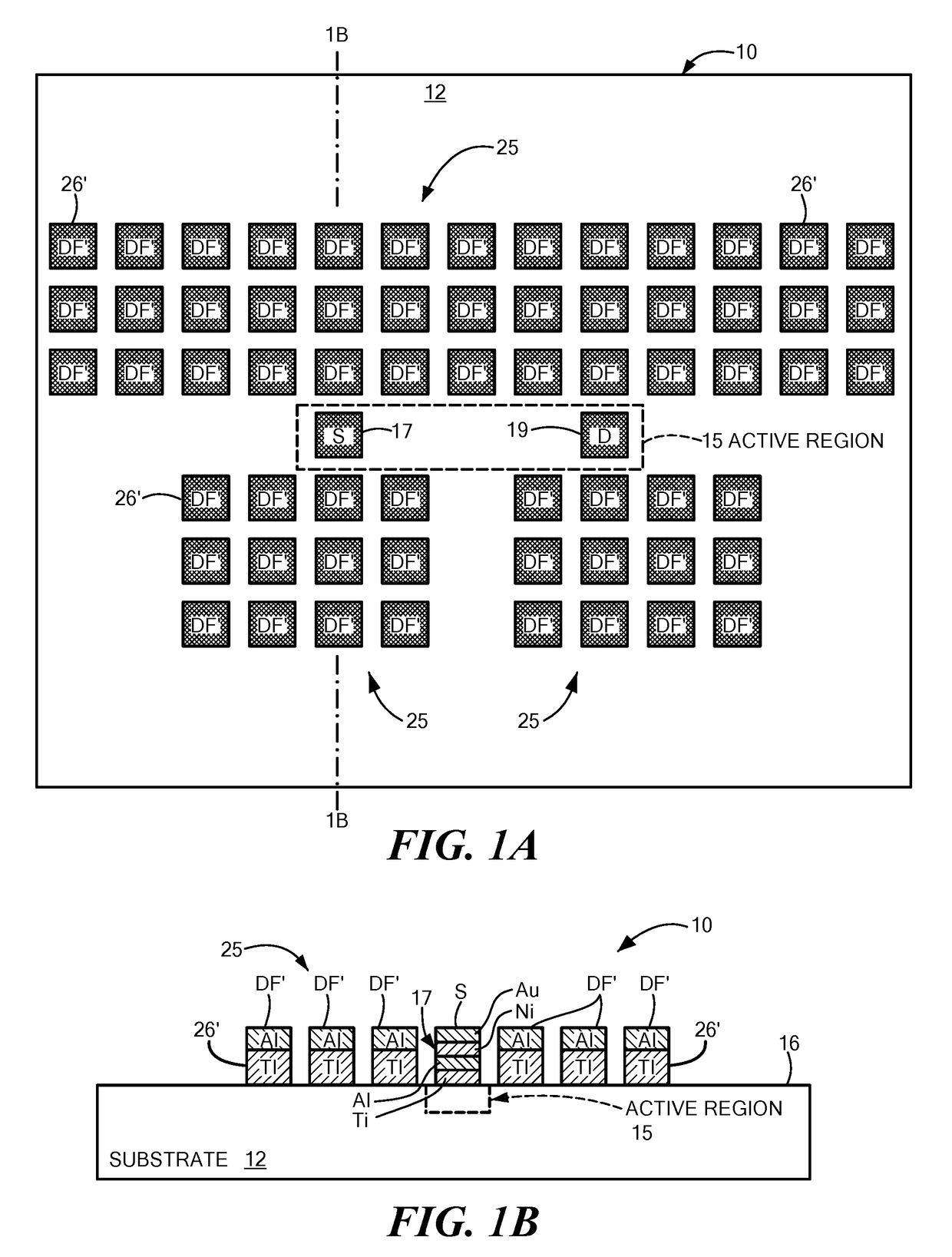 Monolithic microwave integrated circuit (MMIC) and method for forming such mmic having rapid thermal annealing compensation elements