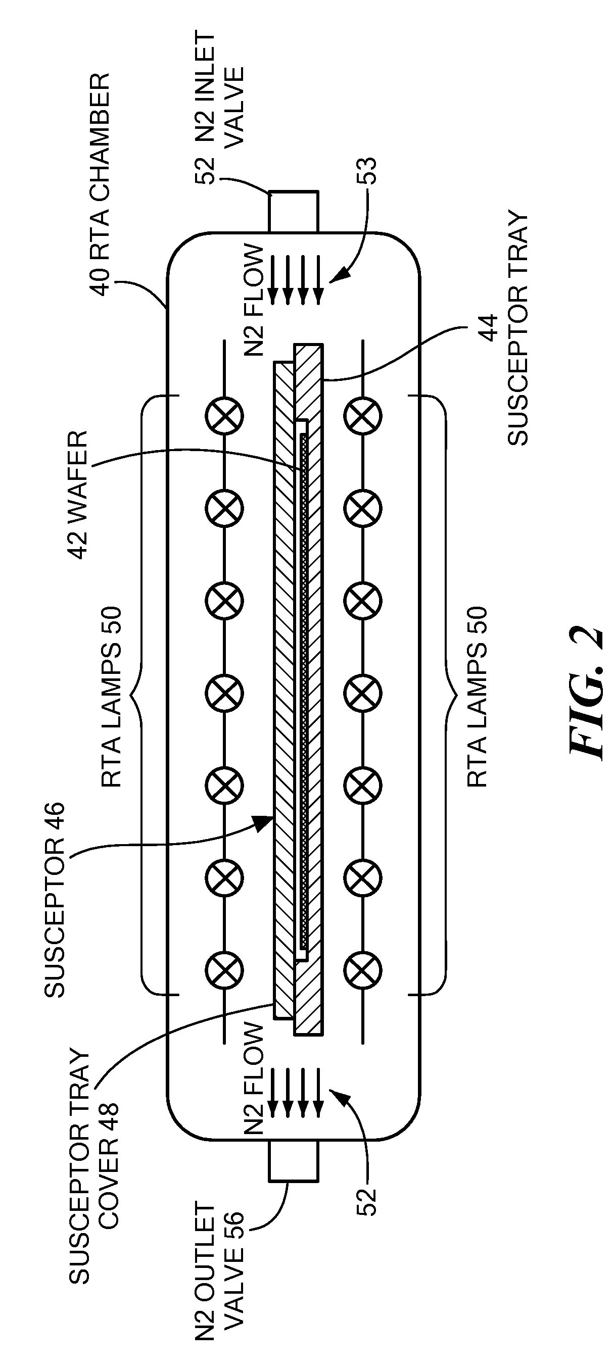 Monolithic microwave integrated circuit (MMIC) and method for forming such mmic having rapid thermal annealing compensation elements