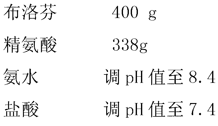 Ibuprofen liquid injection composition and preparation method thereof