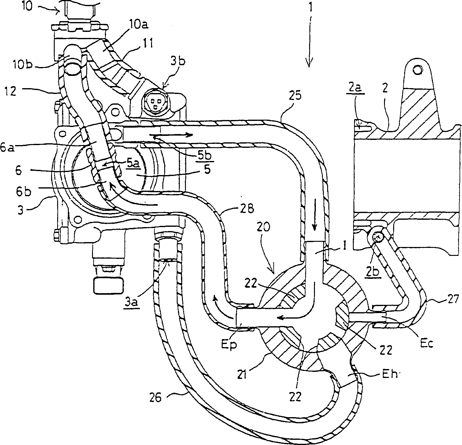 Cooling device for IC engine