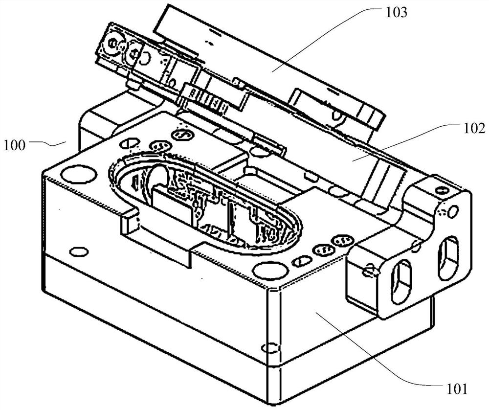 An earphone box rotating shaft installation mechanism and an earphone box installation system