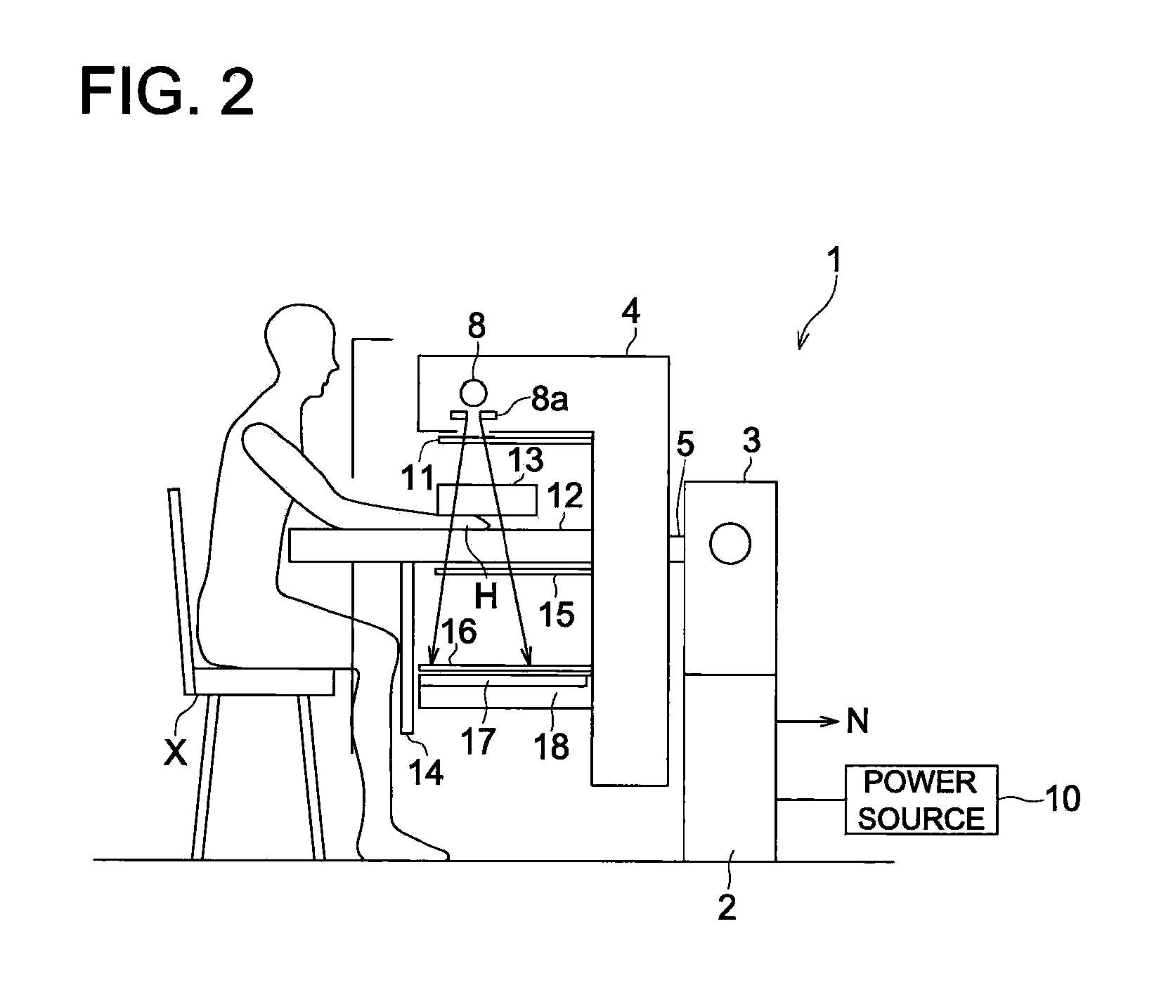 Radiological image capturing apparatus and radiological image capturing system
