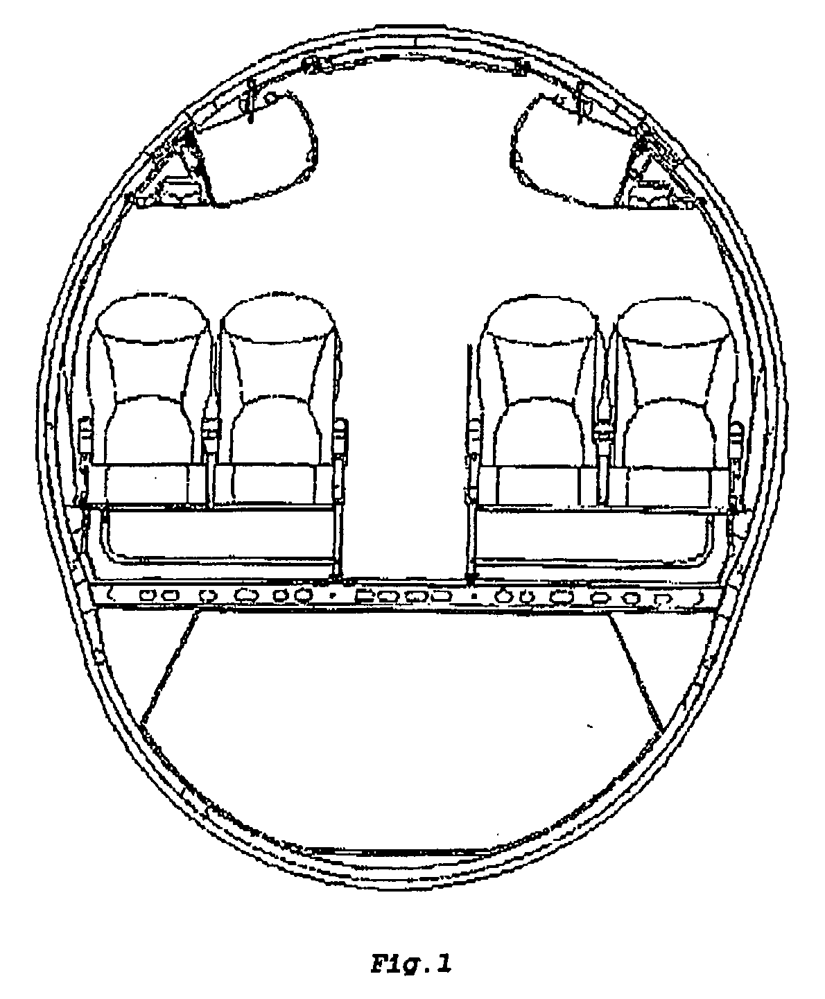 Device for fastening passenger seats on a seat track break in an aircraft