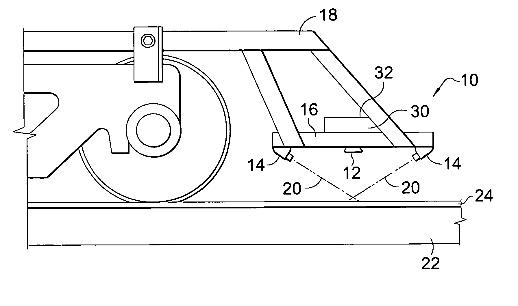 Method and apparatus for noncontact relative rail displacement, track modulus and stiffness measurement by a moving rail vehicle