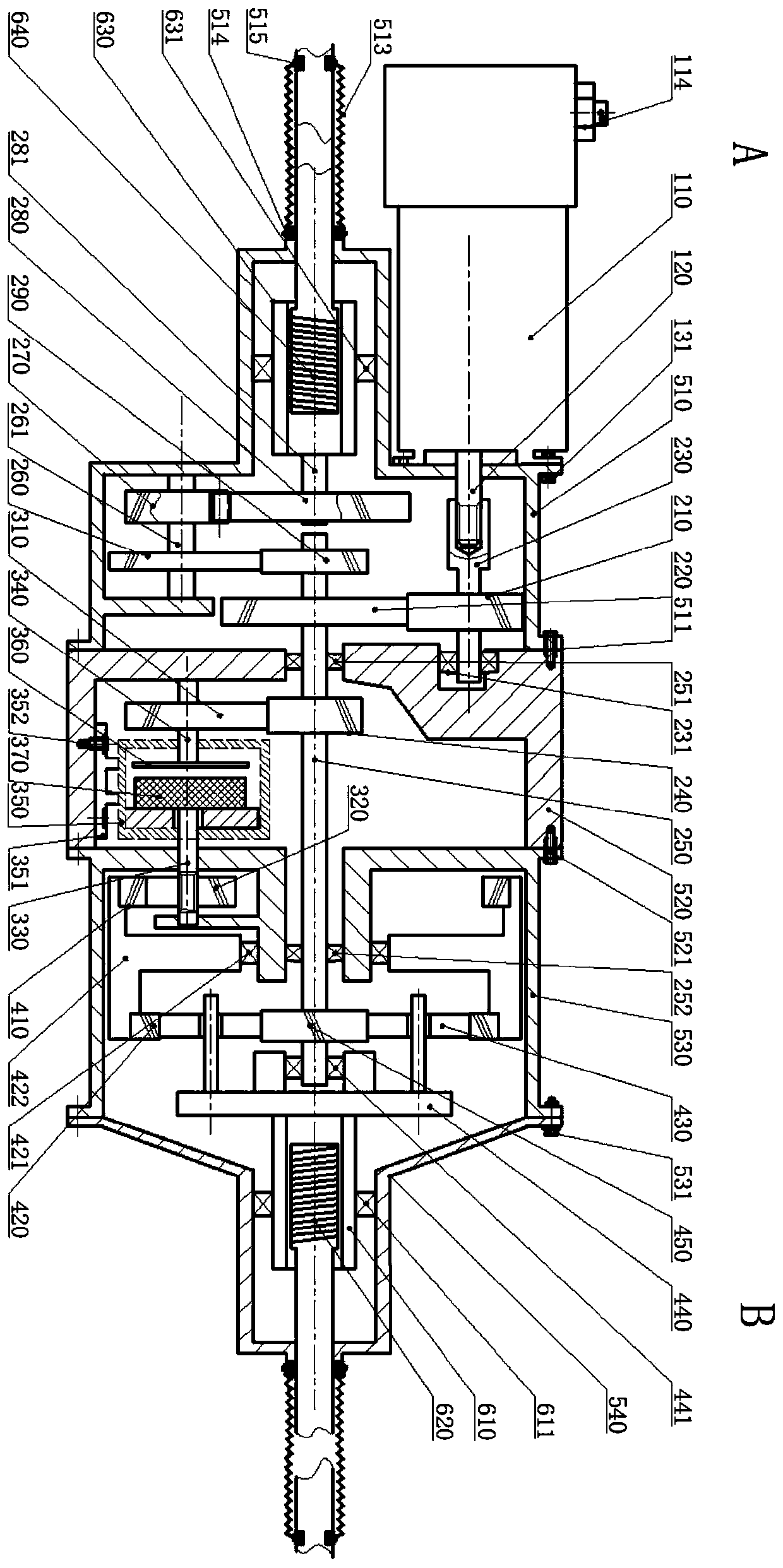 Dual-mode rear wheel active steering device