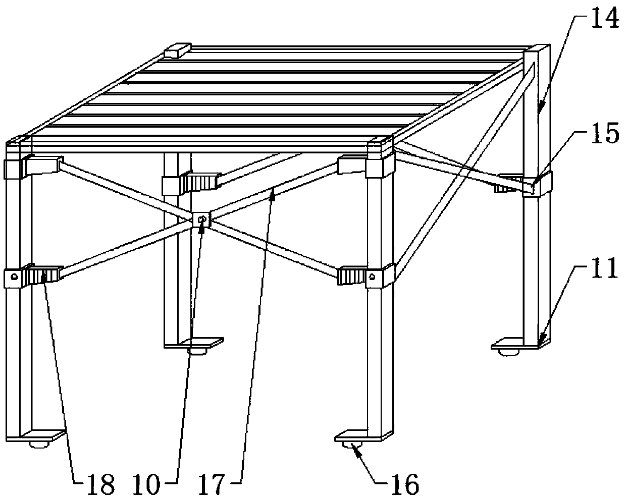 Foldable table and tent integrated device