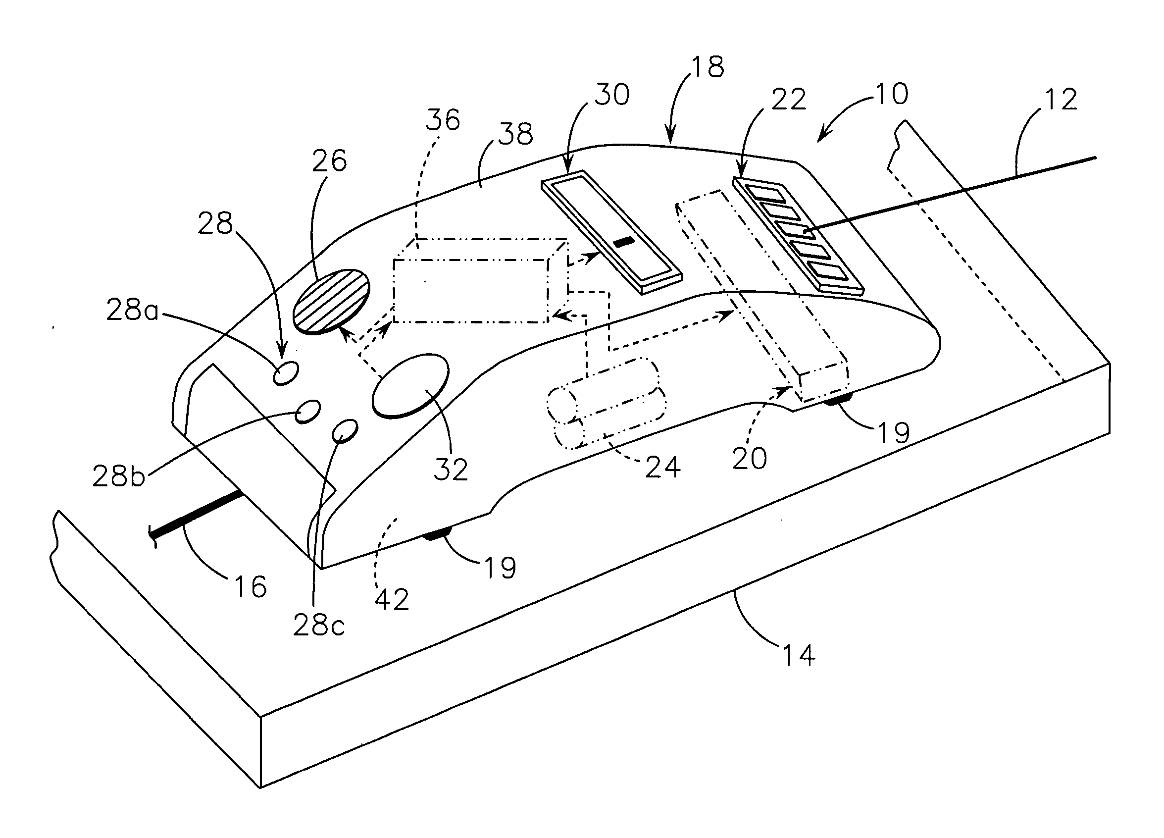 System and method for laser detector with marker